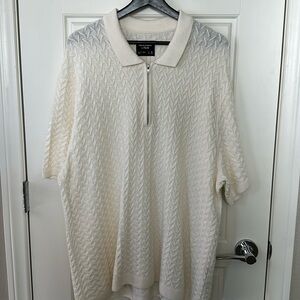 Abercrombie Cream Sweater Polo